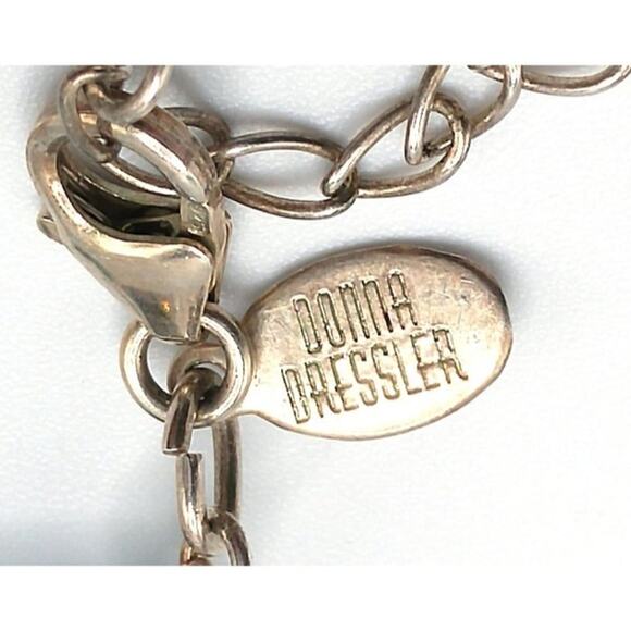 Vintage Large Crystal Donna Dressler Necklace, Sterling Silver, 21 Inches - Picture 6 of 12